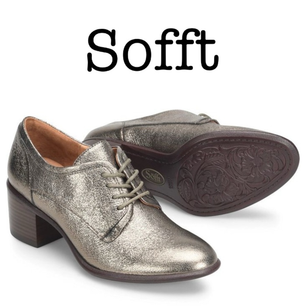 Sofft Patience Brown Metallic Ankle Booties Size 7